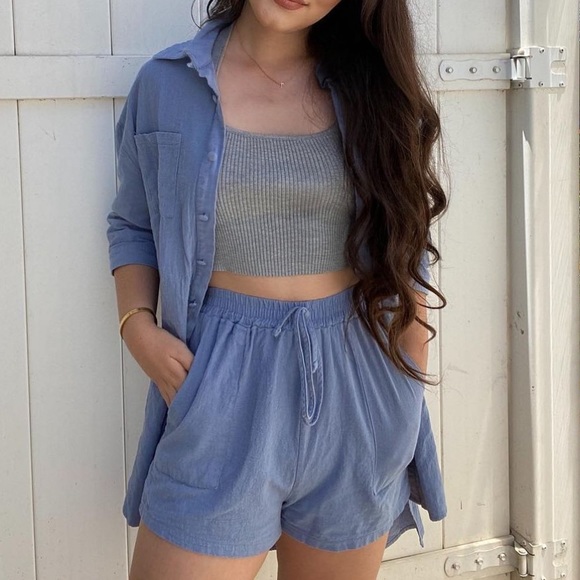 Blue Shirt + Blue Short Set - Picture 3 of 3